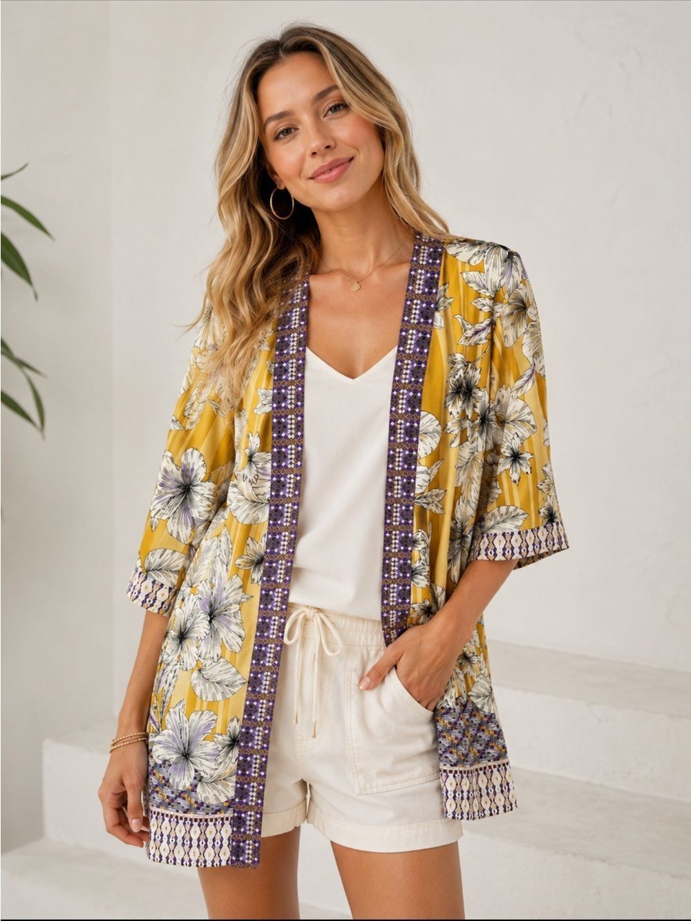 🎉5 for $45🎉 Susan Graver open top kimono size S